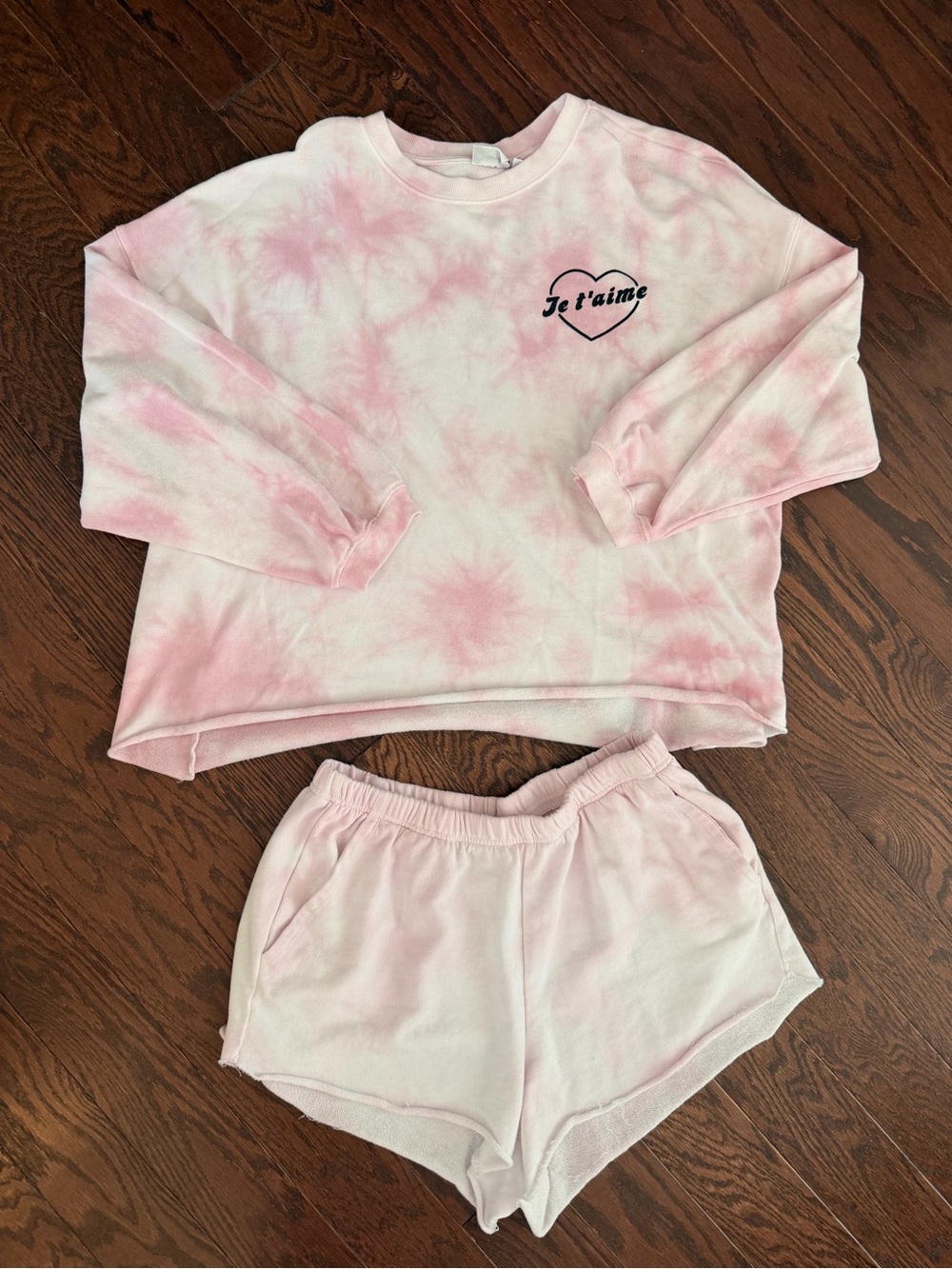 Mighty Fine Tie-Dye Je T'Aime Pajama Set - Picture 2 of 7